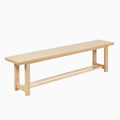 Carter 2 Seater Dining Bench - Whitewash Oak