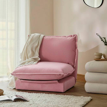 Harlow Single Sofa Bed - Cherry Blossom Pink