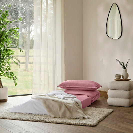 Harlow Single Sofa Bed - Cherry Blossom Pink