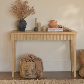 Raleigh Whitewash Console Table
