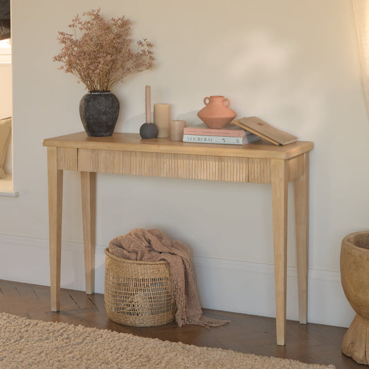 Raleigh Whitewash Console Table